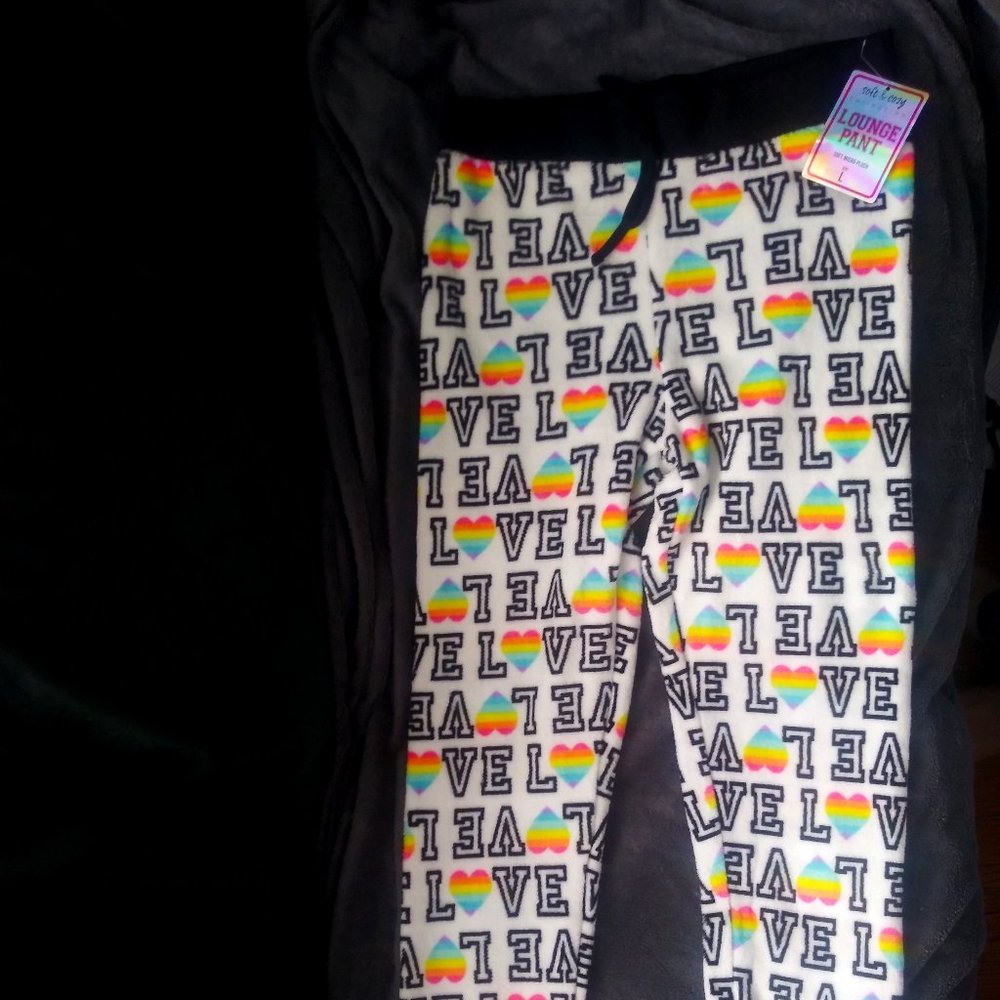Love Rainbow Hearts Soft and Cozy Lounge Pants